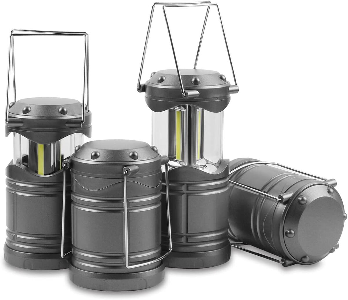 LED Camping Lantern, 4 Pack Battery Powered Flashlight