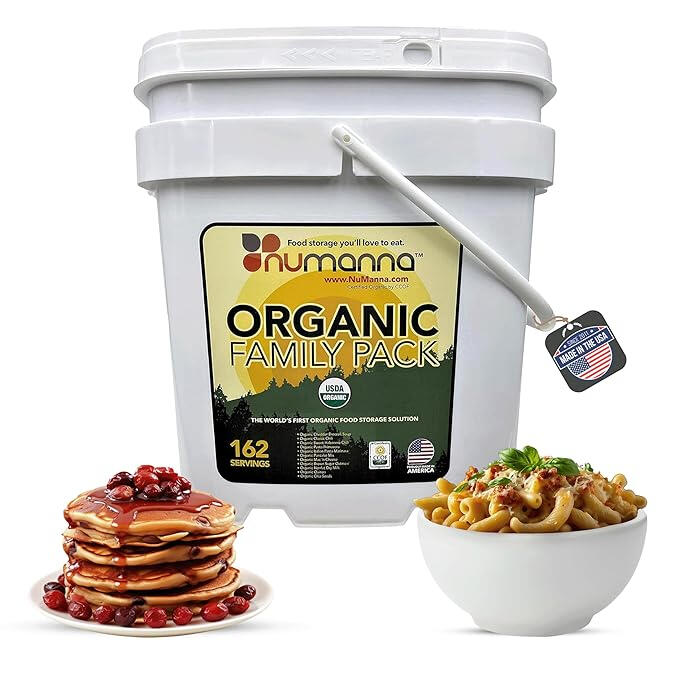 ORGANIC Family Pack 162 Servings, Emergency Survival Food Storage Kit
